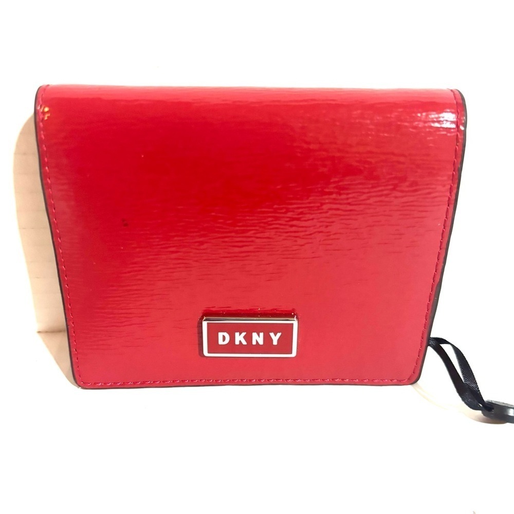 DKNY Glossy Red leather wallet Wristlet
